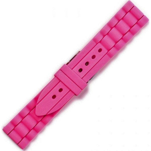 Fuchsia silicone strap