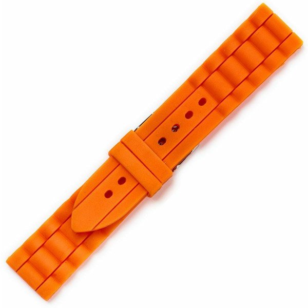 Orange silicone strap