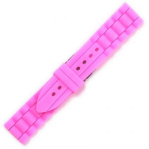 Pink silicone strap