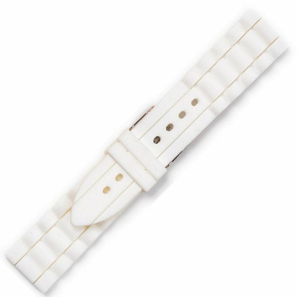 White silicone strap