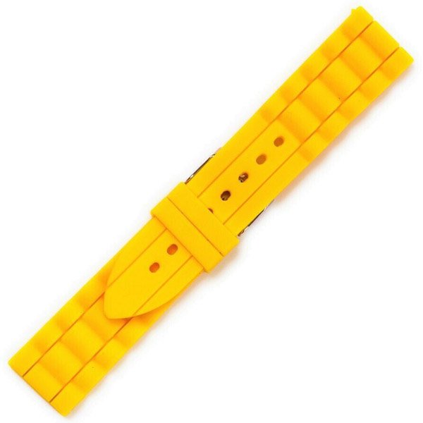 Yellow silicone strap