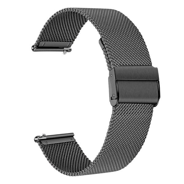 black stainless steel milanese bracelet
