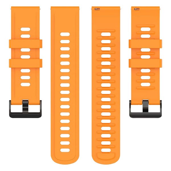 orange silicone strap 20mm 22mm 2