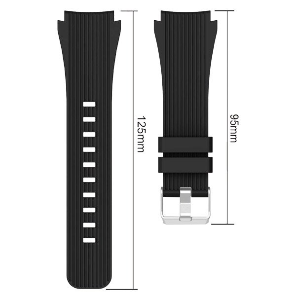 black silicone strap quick release 12822 length