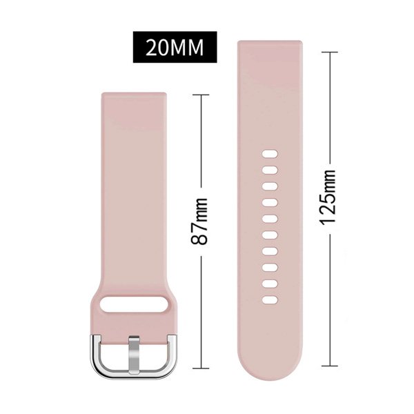 roz silicone strap silver buckle