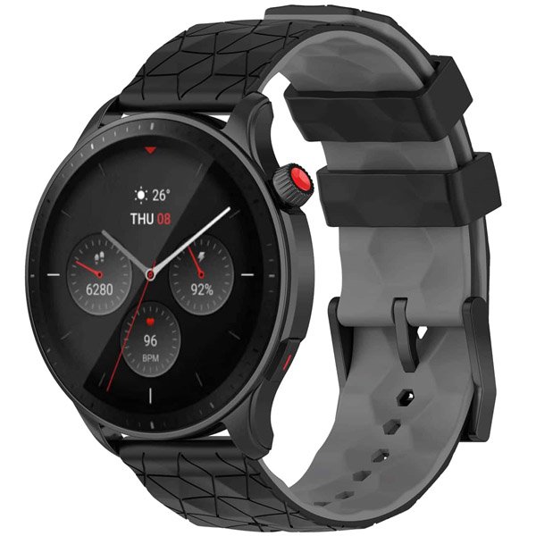 black grey silicone strap